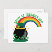 Happy St. Patricks Day Postkarte (Vorne/Hinten)
