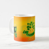 Happy St Patrick's Day Pot o' Gold Irland Kaffeetasse (Vorderseite Links)