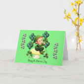 Happy St. Patrick's Day Pot of Gold and Rainbow Karte (Gelbe Blume)