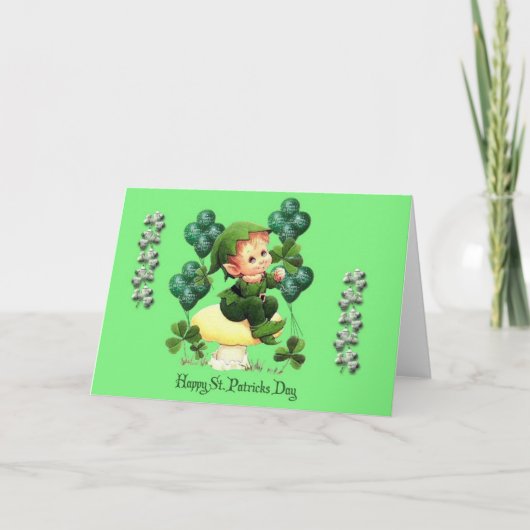 Happy St. Patrick's Day Pot of Gold and Rainbow Karte (Vorderseite)