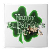 Happy St Patrick's Day - Pot of Gold Fliese (Vorderseite)