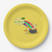 Happy St. Patrick's Day Pot of Gold Pappteller (Vorderseite)