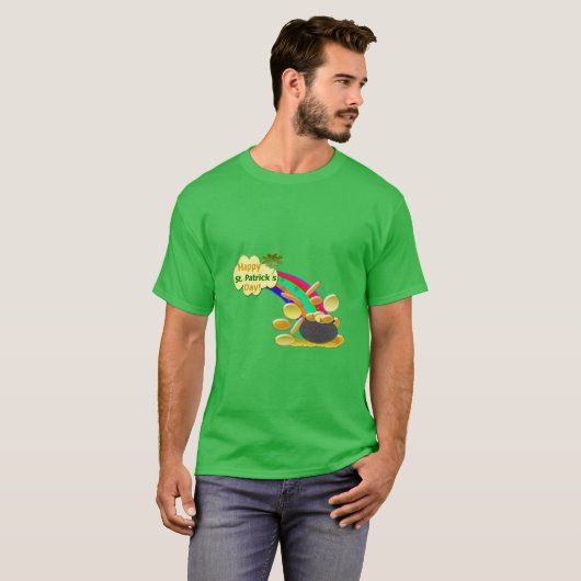 Happy St. Patrick's Day Pot of Gold T-Shirt (Vorne ganz)