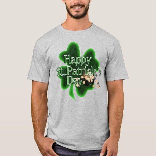 Happy St Patrick's Day - Pot of Gold T-Shirt (Vorderseite)