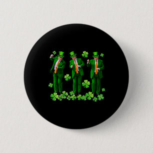 Happy St Patricks Day Präsident Trump tanzen Sham Button