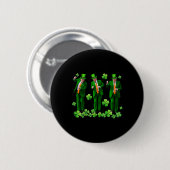Happy St Patricks Day Präsident Trump tanzen Sham Button (Vorne & Hinten)