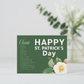 Happy St. Patrick's Day Prayer Postkarte (Stehend Vorderseite)