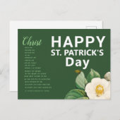 Happy St. Patrick's Day Prayer Postkarte (Vorne/Hinten)
