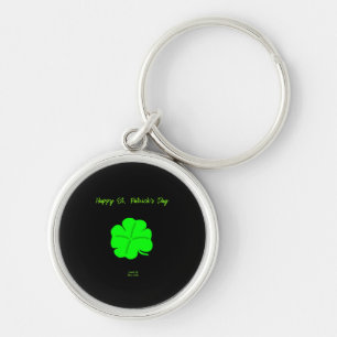 Happy St. Patrick's Day Premium Round Key Chain Schlüsselanhänger