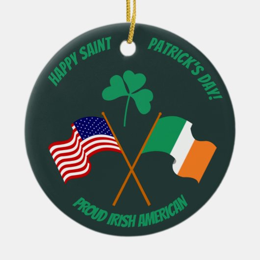 Happy St. Patrick's Day Proud Keramik Ornament (Vorne)