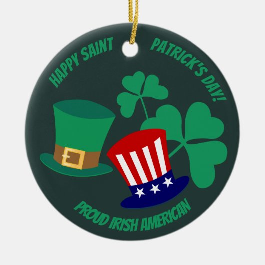 Happy St. Patrick's Day Proud Keramik Ornament (Vorne)