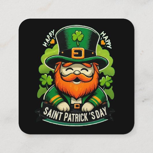 Happy St Patricks Day Quadratische Visitenkarte (Rückseite)