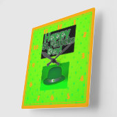 Happy St.Patricks Day Quadratische Wanduhr (Winkel)