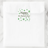 Happy St Patricks Day Quadratischer Aufkleber (Tasche)