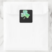 Happy St Patricks Day Quadratischer Aufkleber (Tasche)