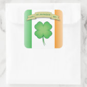 Happy St. Patrick's Day Quadratischer Aufkleber (Tasche)