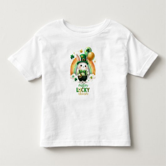 Happy St. Patrick's Day Rabbit Kleinkind T-shirt (Vorderseite)