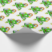 Happy St. Patrick's Day Rabbit Wrapping Paper Geschenkpapier (Ecke)