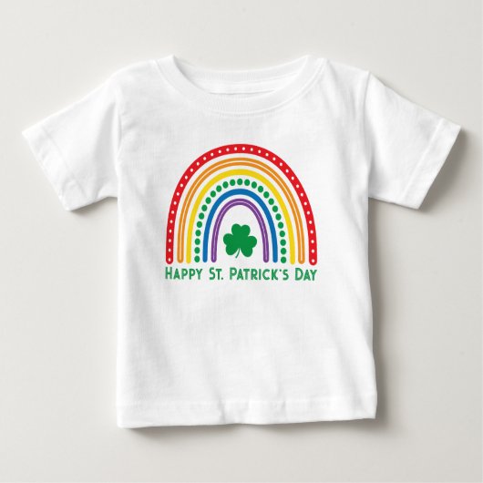 Happy St. Patrick's Day Rainbow Baby T-shirt (Vorderseite)