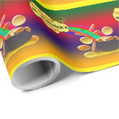 Happy St. Patrick's Day Rainbow Geschenkpapier (Rolleneckpunkt)