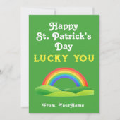 Happy St. Patrick's Day Rainbow Greeting Card Einladung (Vorderseite)