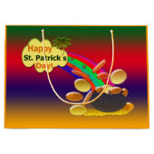 Happy St. Patrick's Day Rainbow Große Geschenktüte (Vorderseite)