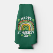 Happy St. Patrick's Day Rainbow Kleeblatt Flaschenkühler (Vorderseite)