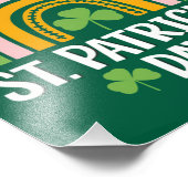 Happy St. Patrick's Day Rainbow Kleeblatt Fotodruck (Ecke)