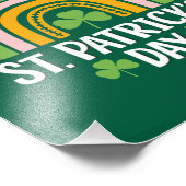 Happy St. Patrick's Day Rainbow Kleeblatt Fotodruck (Ecke)