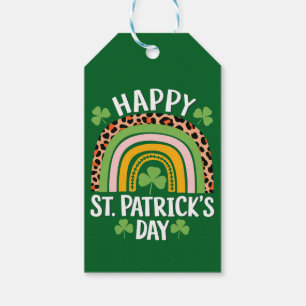 Happy St. Patrick's Day Rainbow Kleeblatt Geschenkanhänger