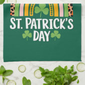 Happy St. Patrick's Day Rainbow Kleeblatt Geschirrtuch (Gefaltet)