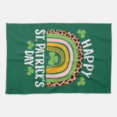 Happy St. Patrick's Day Rainbow Kleeblatt Geschirrtuch (Horizontal)