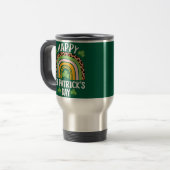 Happy St. Patrick's Day Rainbow Kleeblatt Reisebecher (Vorderseite Links)