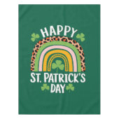 Happy St. Patrick's Day Rainbow Kleeblatt Tischdecke (Vorderseite)