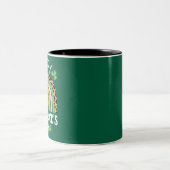 Happy St. Patrick's Day Rainbow Kleeblatt Zweifarbige Tasse (Mittel)