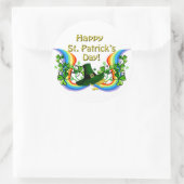 Happy St. Patrick's Day Rainbow Kleeblatts Clovers Runder Aufkleber (Tasche)