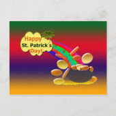 Happy St. Patrick's Day Rainbow Postkarte (Vorderseite)