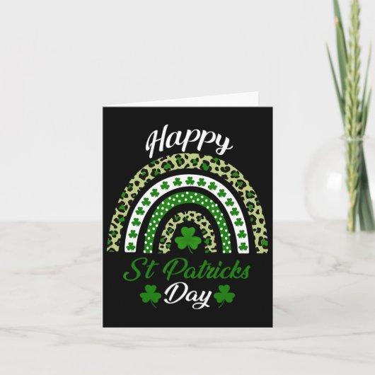 Happy St Patricks Day Rainbow St Patricks Day Luck Karte (Vorderseite)