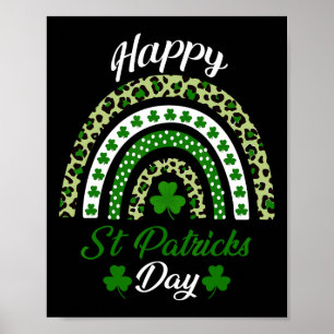 Happy St Patricks Day Rainbow St Patricks Day Luck Poster