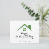 Happy St. Patrick's Day Real Anwesen House Postkarte (Stehend Vorderseite)
