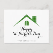 Happy St. Patrick's Day Real Anwesen House Postkarte (Vorderseite)