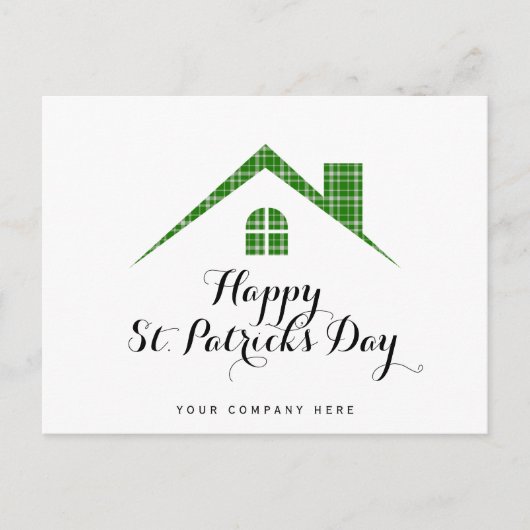 Happy St. Patrick's Day Real Anwesen House Postkarte (Vorderseite)