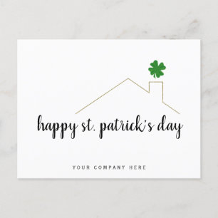 Happy St. Patrick's Day Real Anwesen Landwirtschaf Postkarte