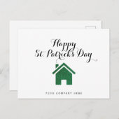 Happy St. Patrick's Day Realty House Postkarte (Vorne/Hinten)