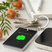 Happy St. Patrick's Day Rectangle Key Chain Schlüsselanhänger (Vorderseite rechts)