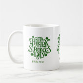 Happy St Patrick's Day Retro Typografie Design Kaffeetasse (Links)