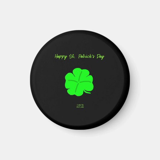 Happy St. Patrick's Day Round Magnet (Vorne)