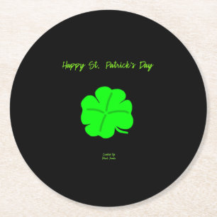 Happy St. Patrick's Day Round Paper Untersetzer