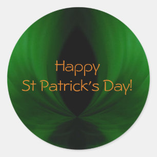 Happy St Patrick's Day Runder Aufkleber