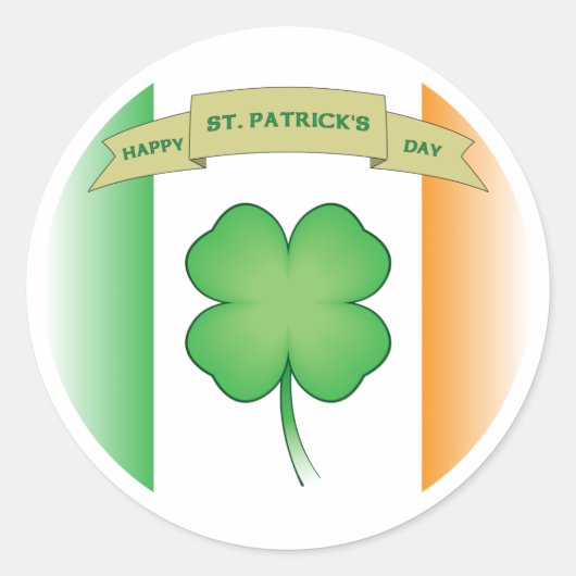 Happy St. Patrick's Day Runder Aufkleber (Vorderseite)